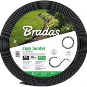купить Газонный бордюр Bradas Easy Border Set с колышками 4x1000 см Черный (OBEB4010SET)