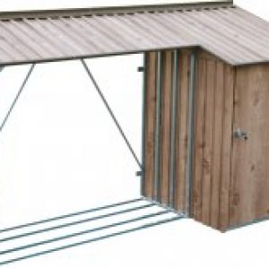 купить Накрытие с сараем Duramax стальное для дров 272 х 109 х 160 см Коричневое (5171kmd)